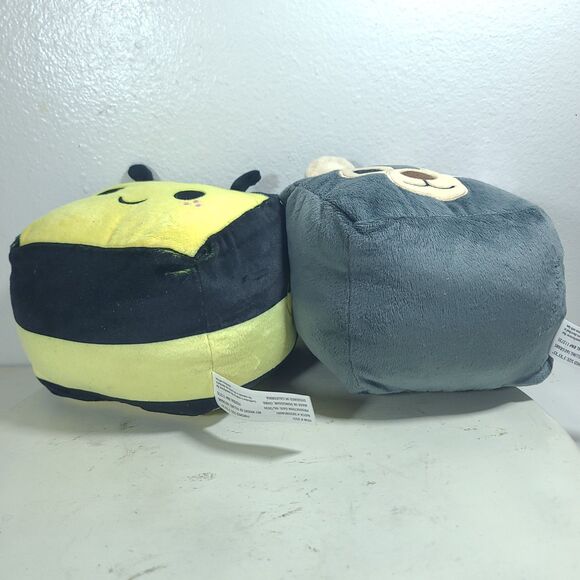 1 (2pcs) set of Inseparables Love plush cubes - Bear & Bee 5" NEW WITH TAGS - Picture 6 of 14